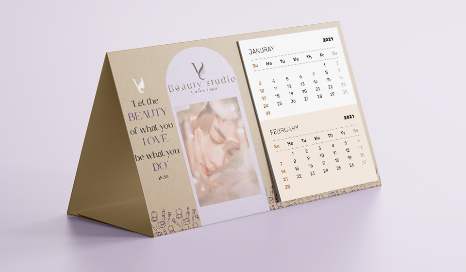 Beauty studio Verica Lepir, znak i logotip, rad polaznika Jovana Živković