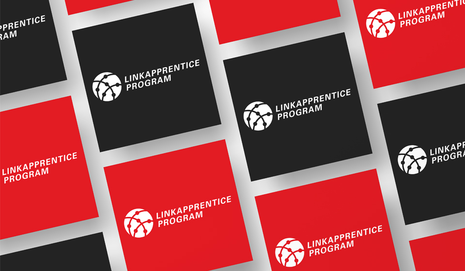 Link Apprentice Program, znak i logotip, rad polaznika Mia Ćuviz