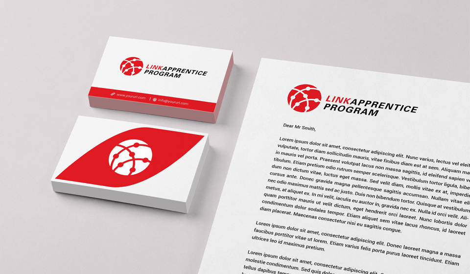 Link Apprentice Program, znak i logotip, rad polaznika Mia Ćuviz