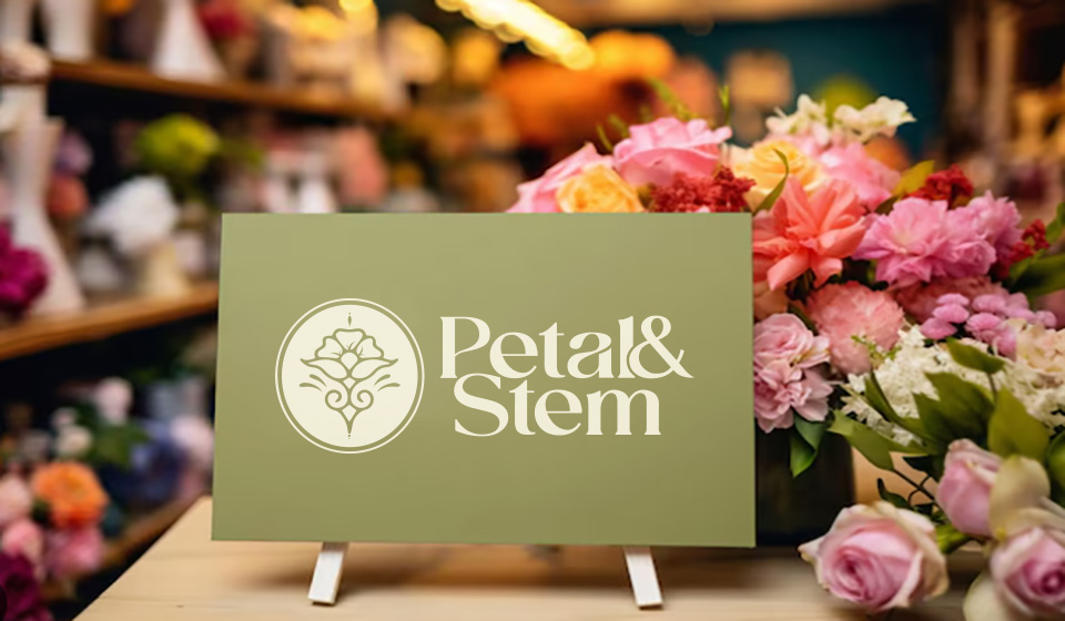 Petal&Stem, znak i logotip, rad polaznika Tamara Miković