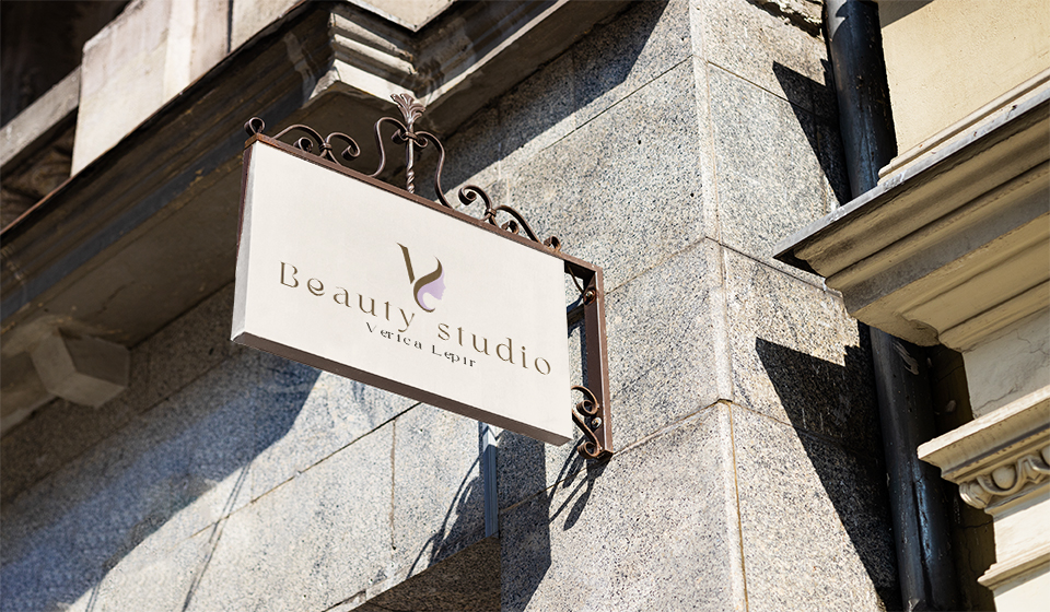 Beauty studio Verica Lepir, znak i logotip, rad polaznika Jovana Živković